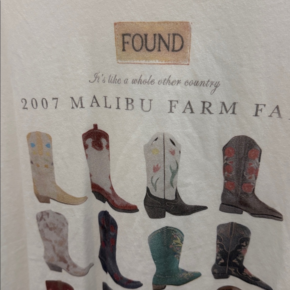 Revolve Clothing FOUND Malibu Farm Fair Tee in White Small NEW SOLD OUT - Picture 6 of 9